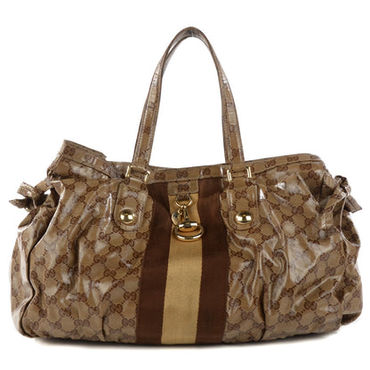 Gucci Crystal Monogram Medium Web Tote 1 of 11