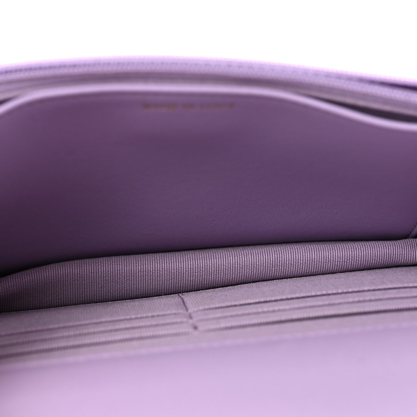 Lambskin Quilted Crystal Top Handle Clutch With Chain Light Purple