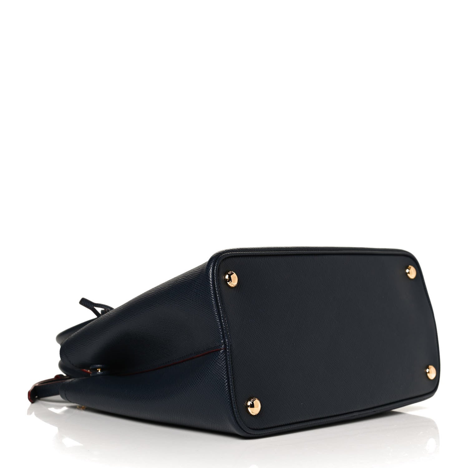 Prada Saffiano Cuir Small Double Bag Baltico Fuoco 3 of 11