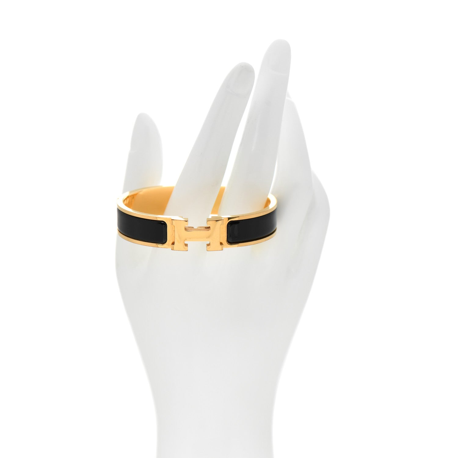 Hermes Enamel Narrow Clic Clac H Bracelet PM Black 2 of 7