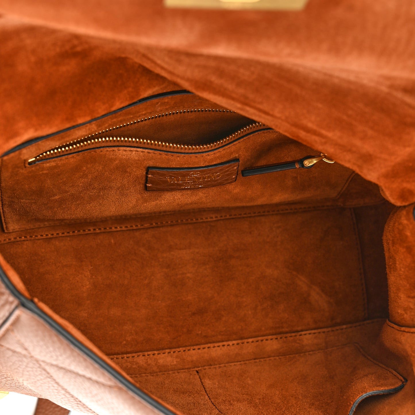 Grained Calfskin Large Roman Stud Shoulder Bag Selleria