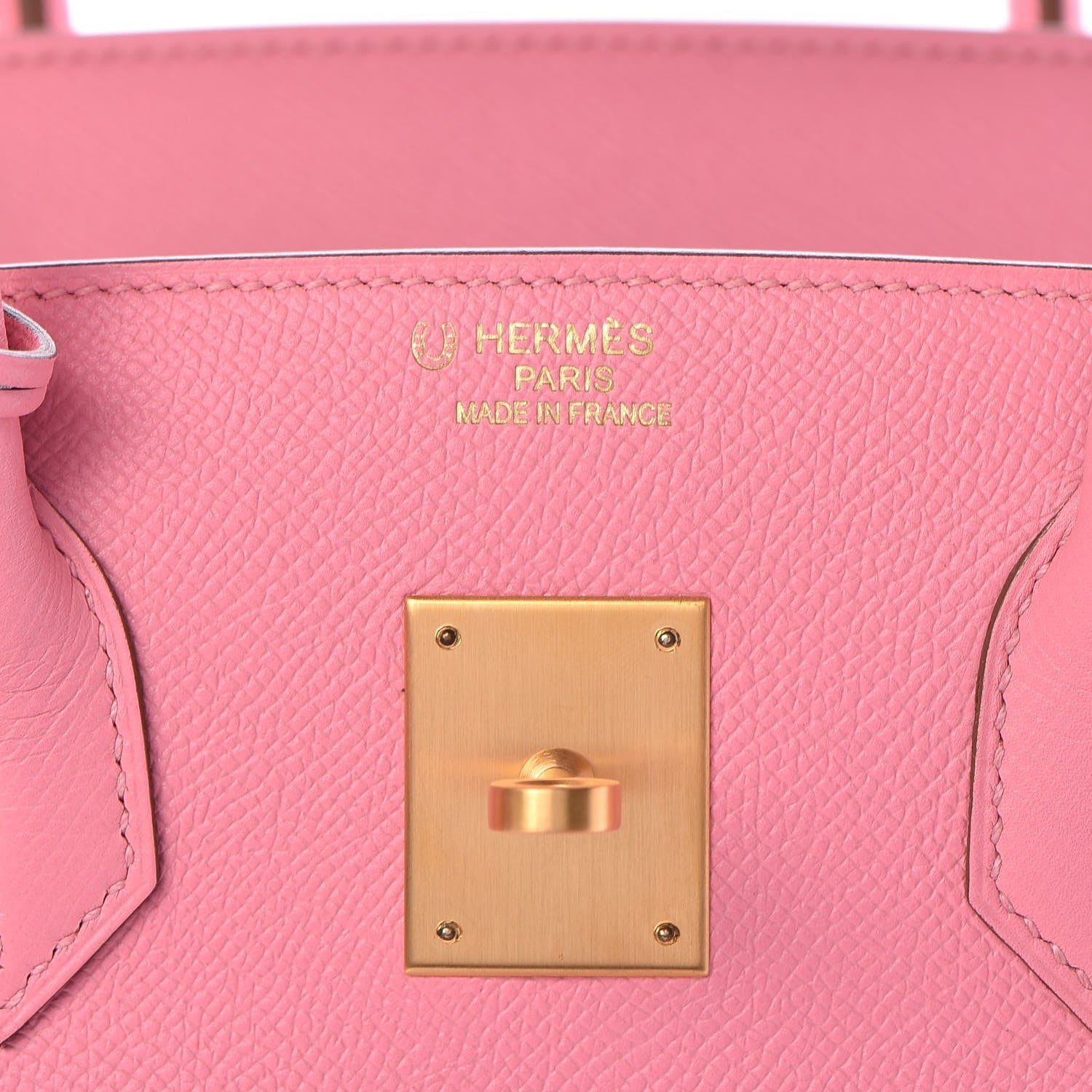 Hermes Epsom Horseshoe Birkin 35 Rose Confetti Gris Perle 23 of 34