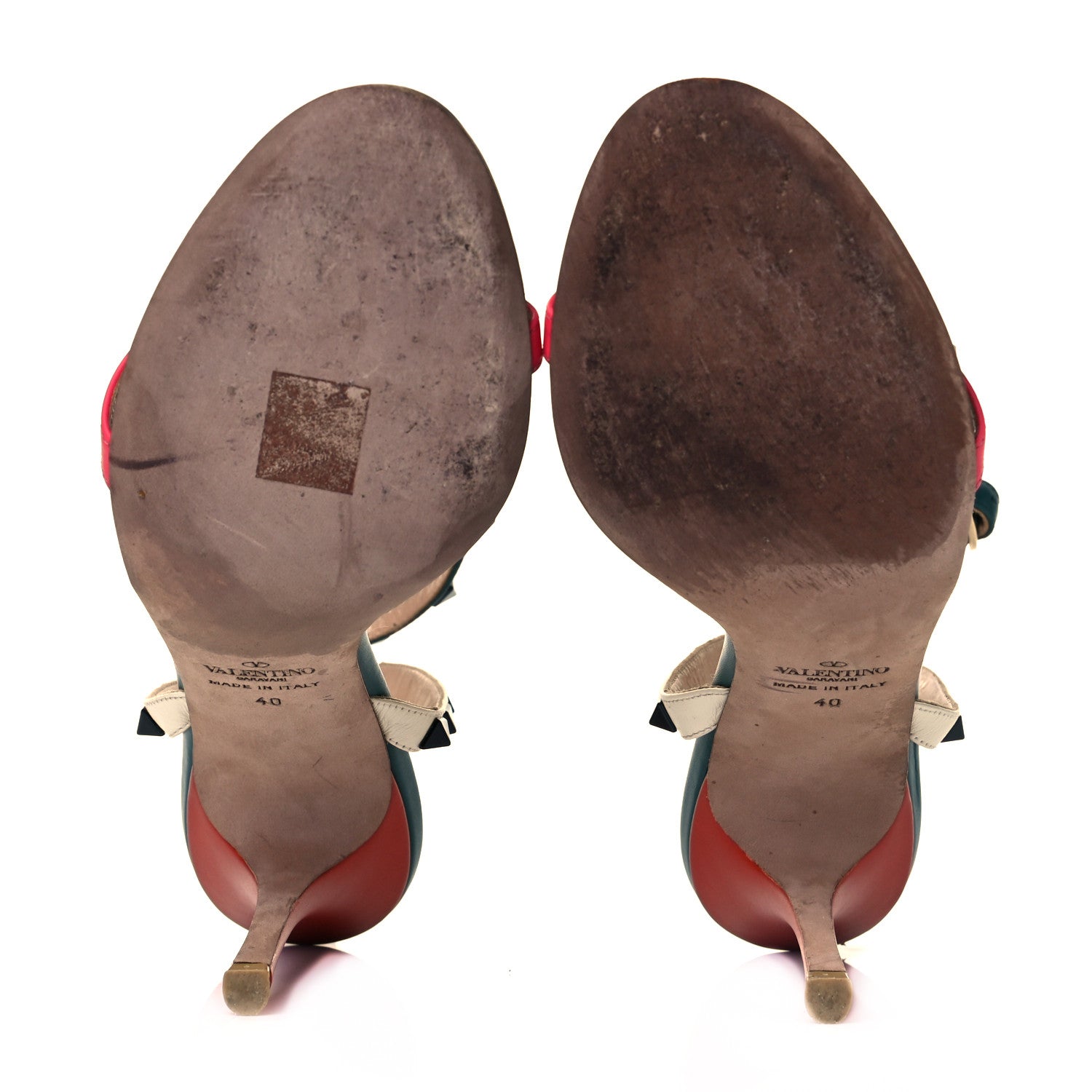 Valentino Garavani Calfskin Rockstud Ankle Strap 100mm Sandals 36 Multicolor 5 of 8