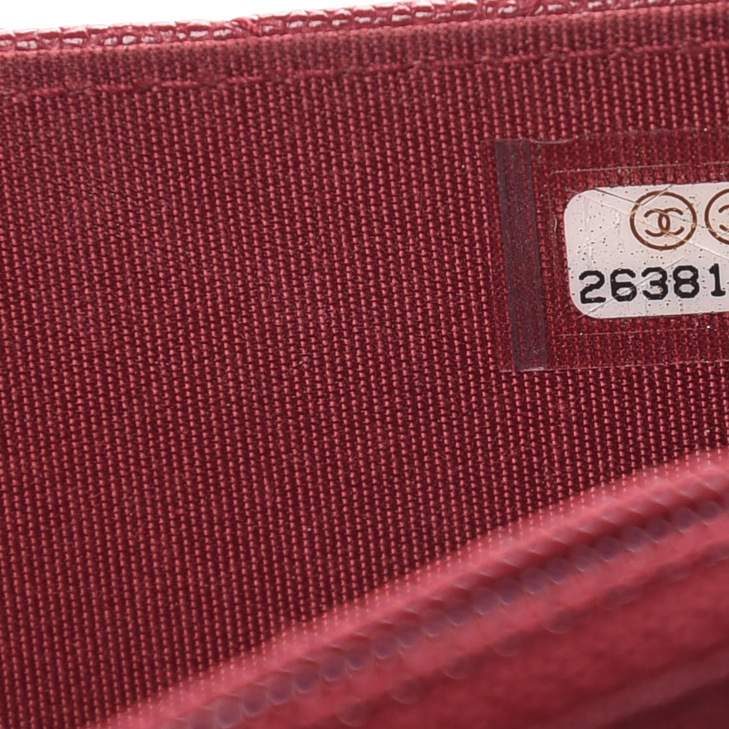 Chanel Caviar Quilted Boy Square Wallet on Chain WOC Burgundy 8 of 11