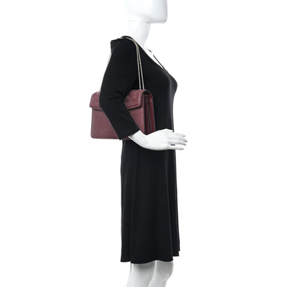 Bulgari Calfskin Galuchat Serpenti Forever Shoulder Bag Plum 2 of 10
