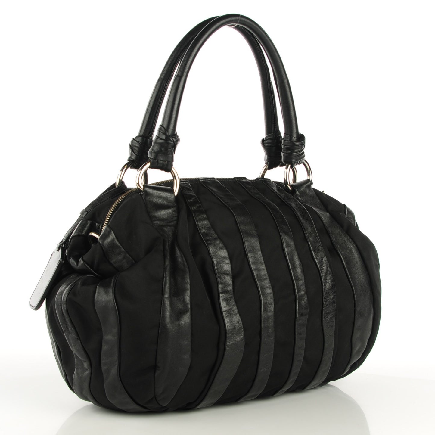 Tessuto Nappa Mordore Tote Nero Black