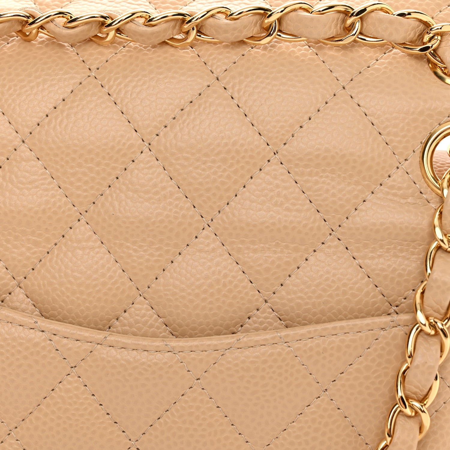 Chanel Caviar Quilted Small Double Flap Beige 12 of 16