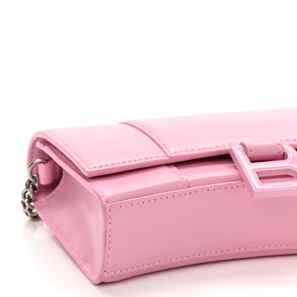 Balenciaga Shiny Box Calfskin Tonal B Hourglass Chain Bag Candy Pink 8 of 9