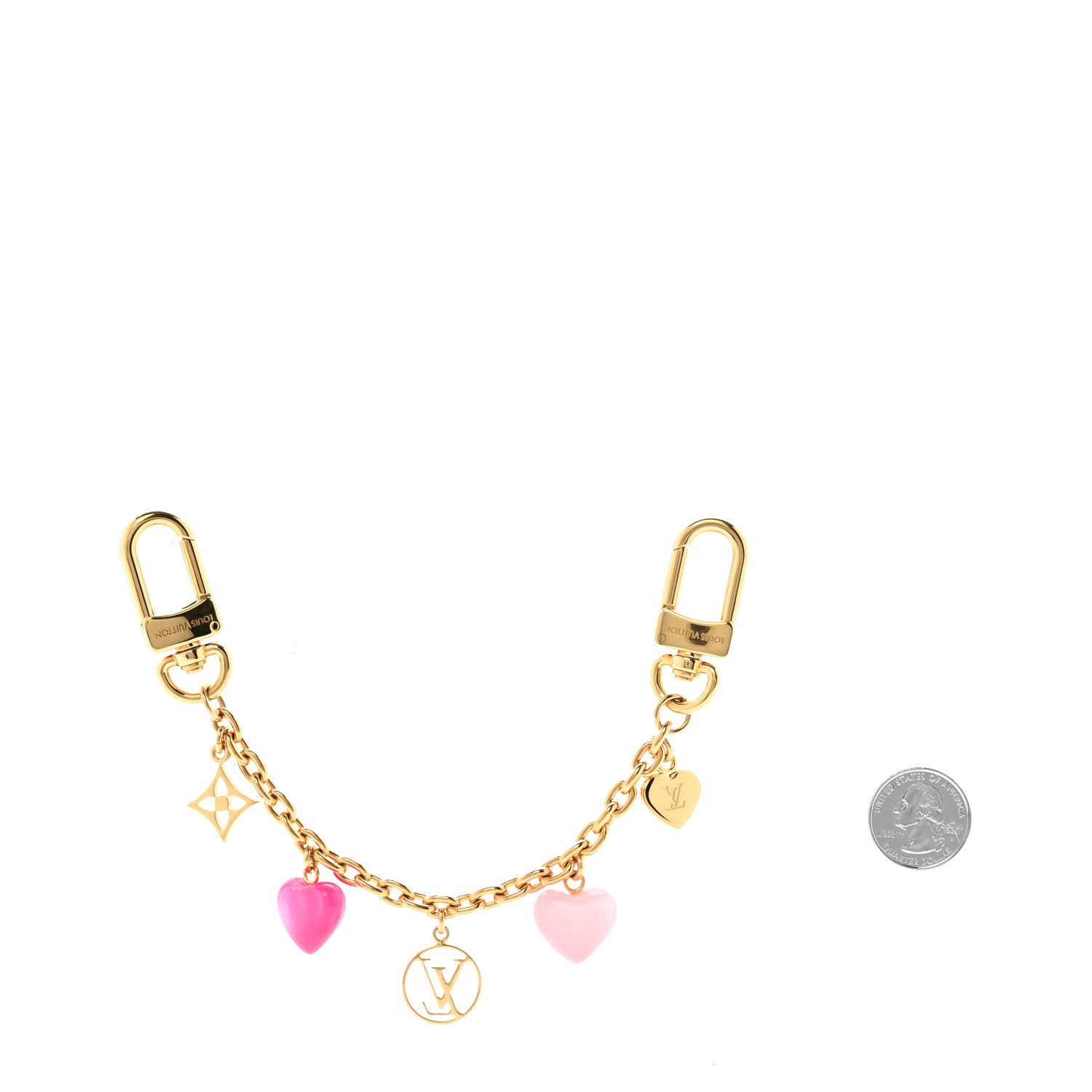 Louis Vuitton Resin Beloved Family Chain Bag Charm Gold Pink Louis Vuitton Resin Beloved Family Chain Bag Charm Gold Pink