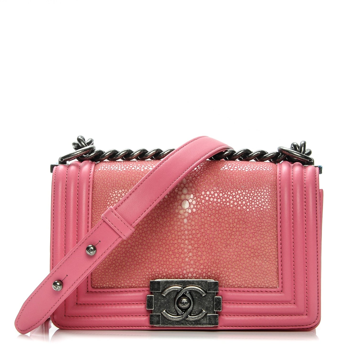 Galuchat Stingray Small Boy Flap Pink