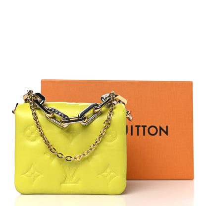 Louis Vuitton Lambskin Embossed Monogram Coussin Belt Vert Acide 10 of 10