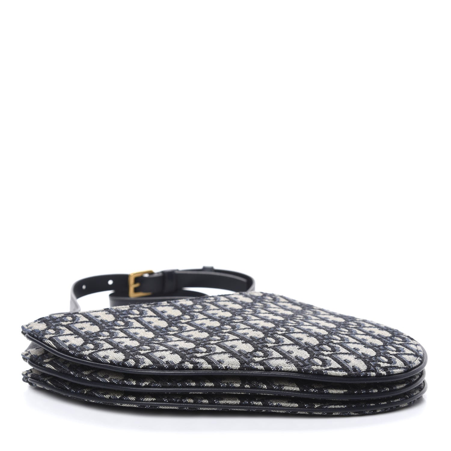 Christian Dior Oblique Saddle Pouch With Strap Navy Blue 4 of 9