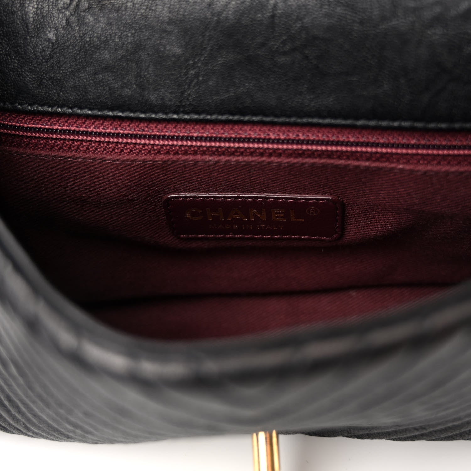 Chanel Calfskin Surpique Chevron Small Flap Black 6 of 10