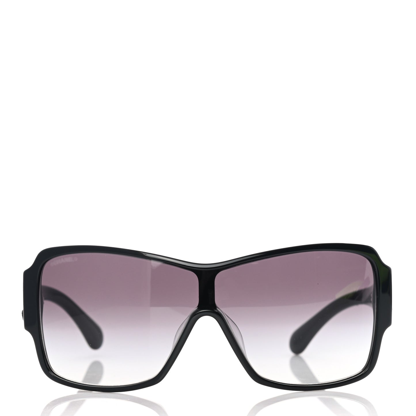 Acetate Shield Sunglasses 5449-A Black