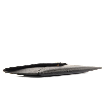 Prada Saffiano Metal Envelope Wallet Black 5 of 11
