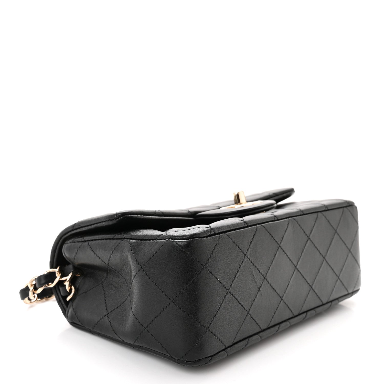 Chanel Lambskin Quilted Mini Rectangular Flap Black 4 of 12