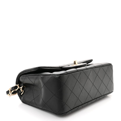 Chanel Lambskin Quilted Mini Rectangular Flap Black 4 of 12