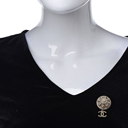 Chanel Pearl CC Round Brooch Gold 2 of 4
