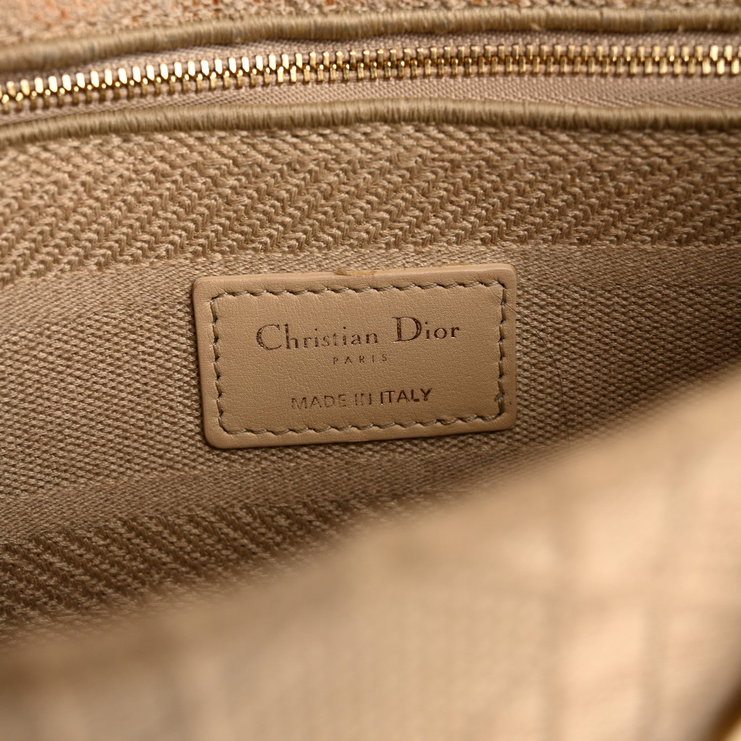 Christian Dior Canvas Embroidered Medium Lady D-Lite Beige 6 of 22