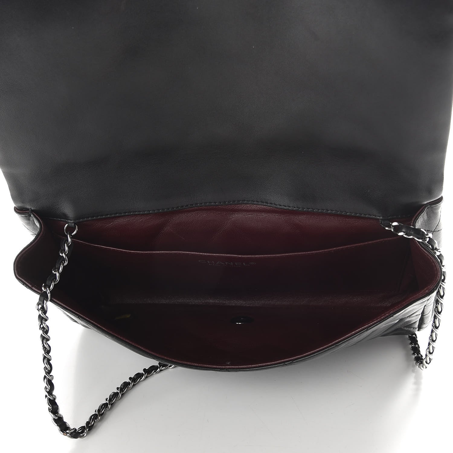 Chanel Lambskin Quilted Clutch With Chain Flap Black 5 of 12