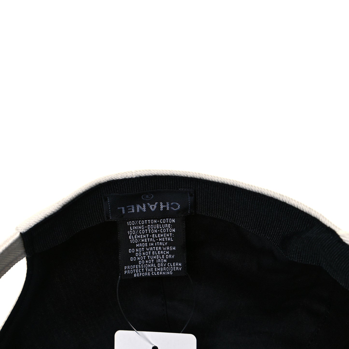 Cotton Sequin CC Cap Hat Ivory