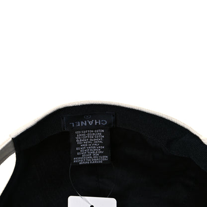 Chanel Cotton Sequin CC Cap Hat Ivory 6 of 8