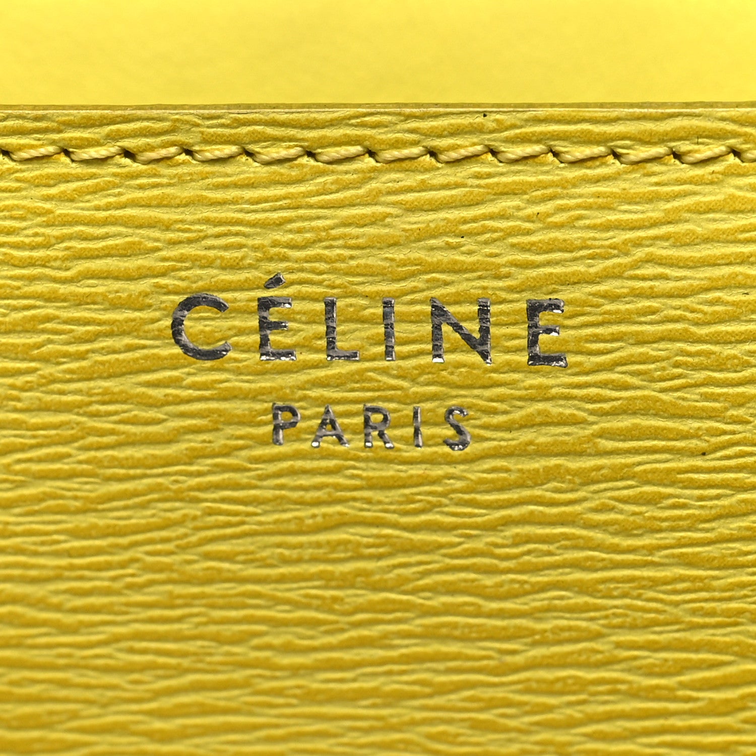Celine Liege Calfskin Medium Classic Box Flap Bag Fluo Yellow 7 of 14
