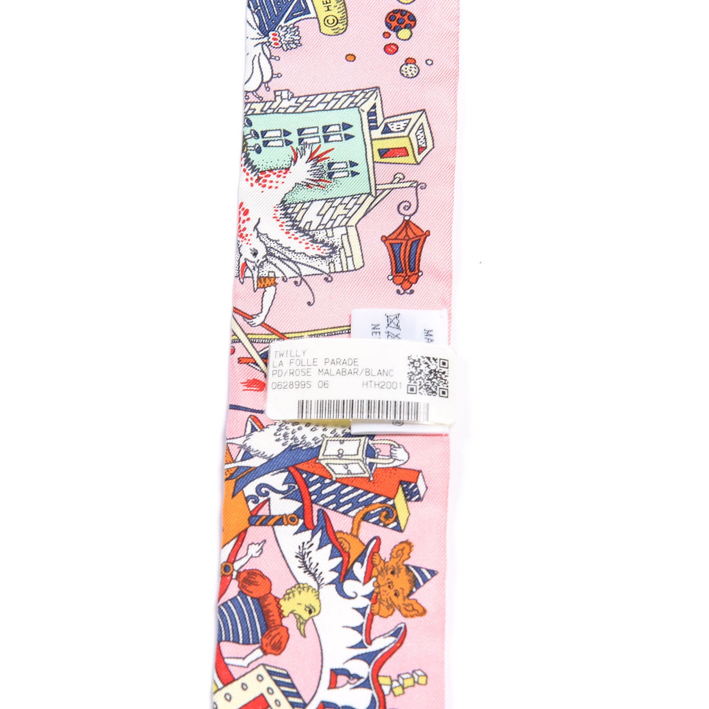 Silk La Folle Parade Twilly Rose Malabar White