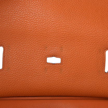 Hermes Taurillon Clemence Jypsiere 34 Orange 11 of 19
