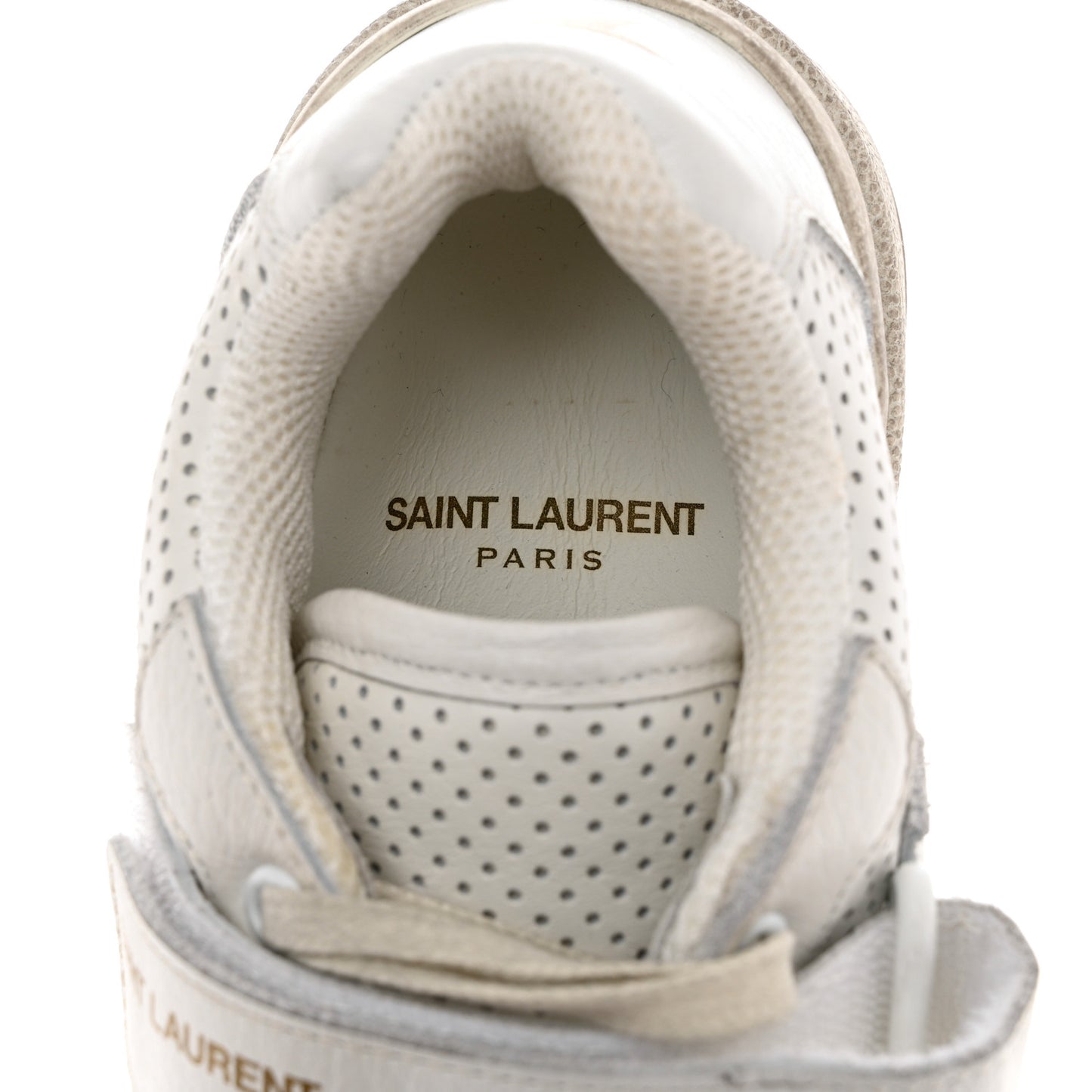 Calfskin Perforated Womens SL24 Sneakers 37 White