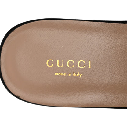 Gucci Malaga Kid GG Marmont Flat Slide Sandals 41 Black 7 of 9