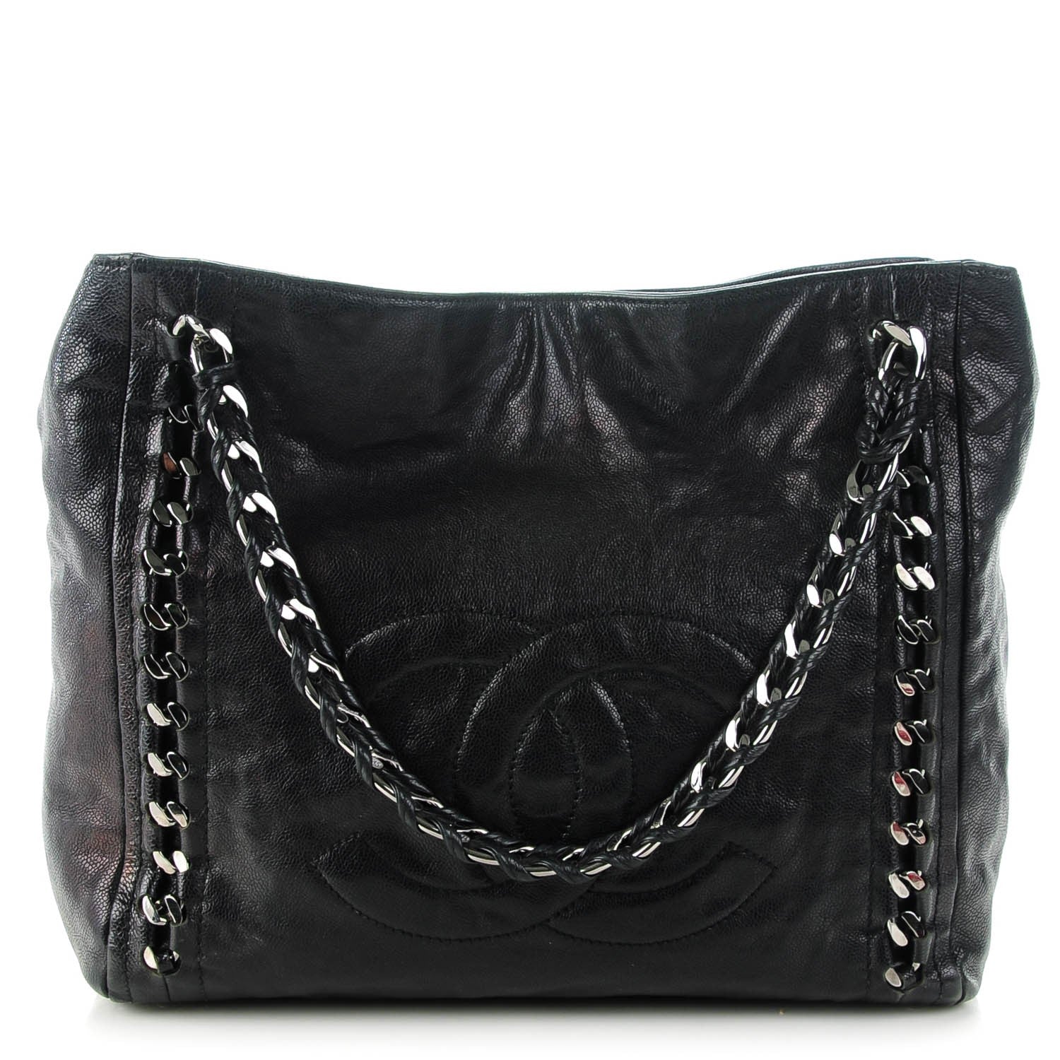 Chanel Glazed Caviar Modern Chain Tote Black 1 of 10