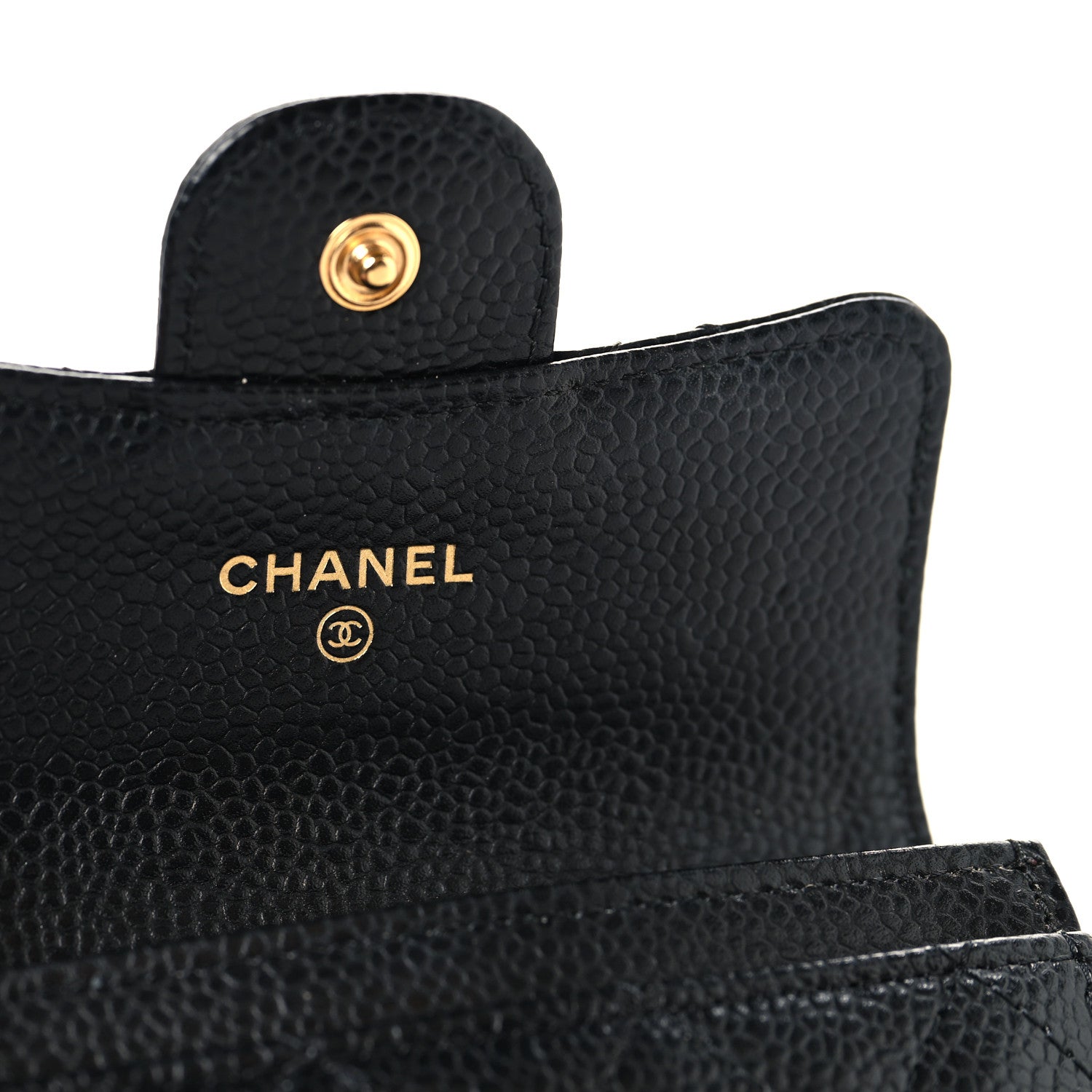 Chanel Caviar Quilted Flap Card Holder Wallet Black 6 of 9