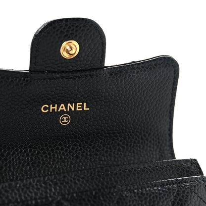 Chanel Caviar Quilted Flap Card Holder Wallet Black 6 of 9