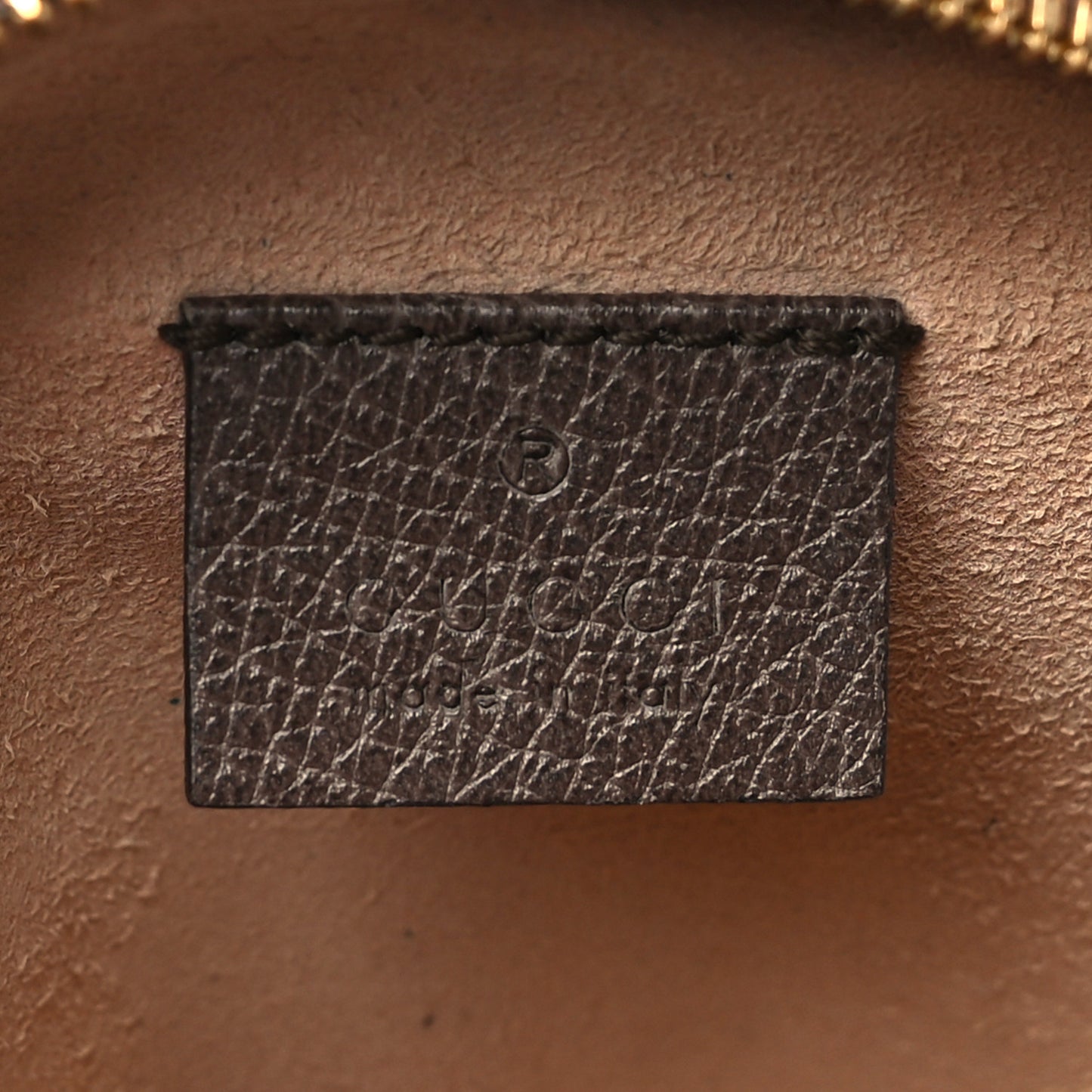 GG Supreme Monogram Web Mini Ophidia Round Shoulder Bag Brown