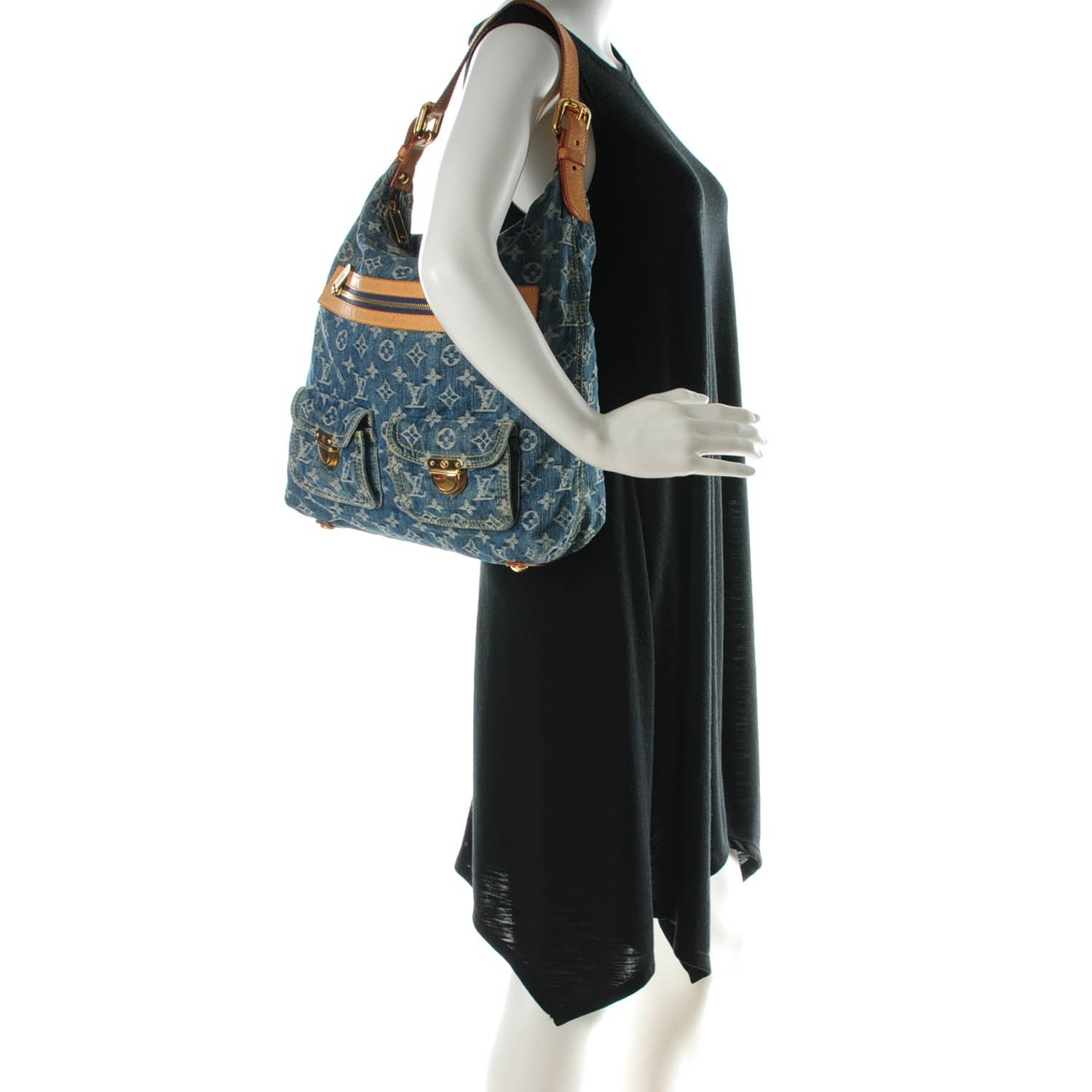 Louis Vuitton Denim Baggy GM Blue 2 of 7