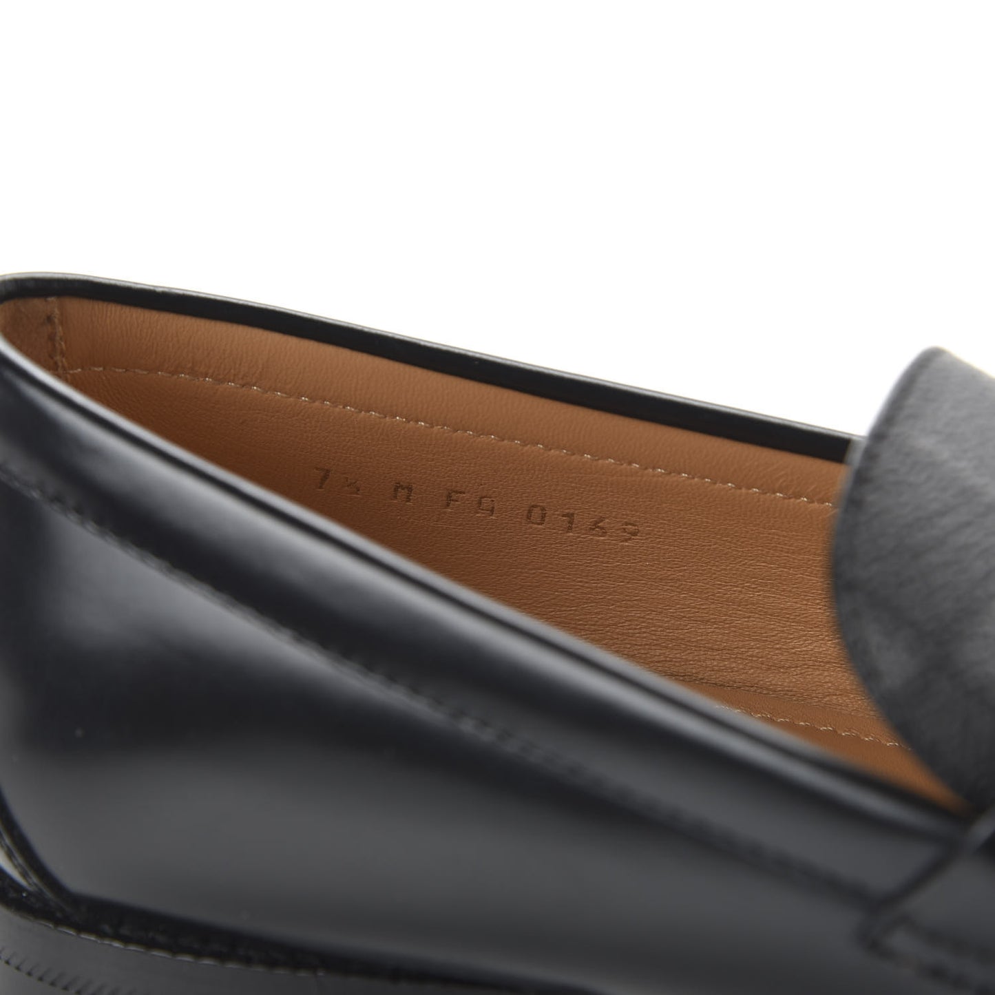 Glazed Calfskin Damier Graphite Major Loafer 7.5 Black