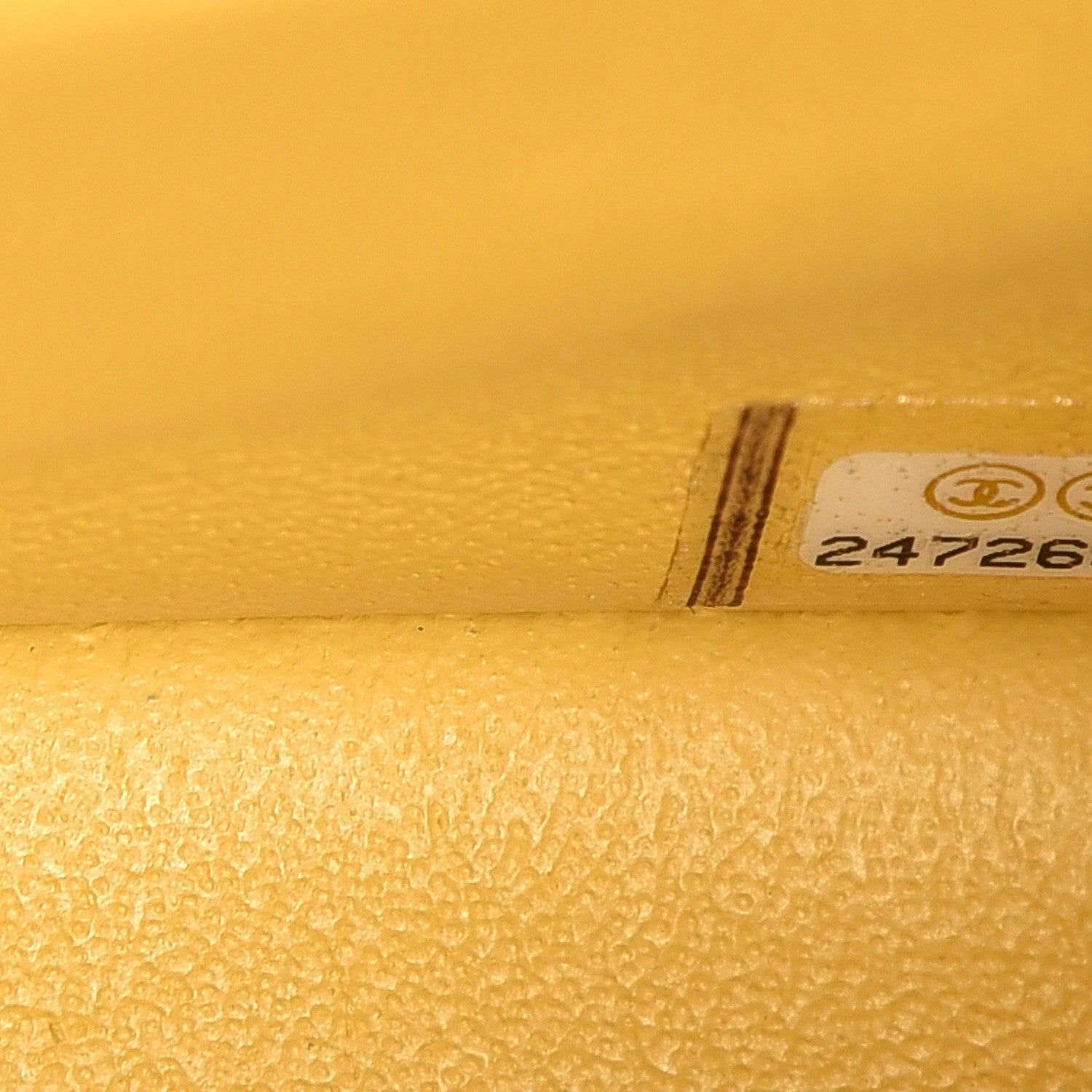 Chanel Lambskin Chevron Quilted Mini Rectangular Flap Yellow 7 of 7