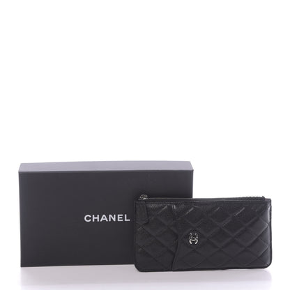 Chanel Caviar Quilted Classic Flat Wallet Pouch Black 10 of 10