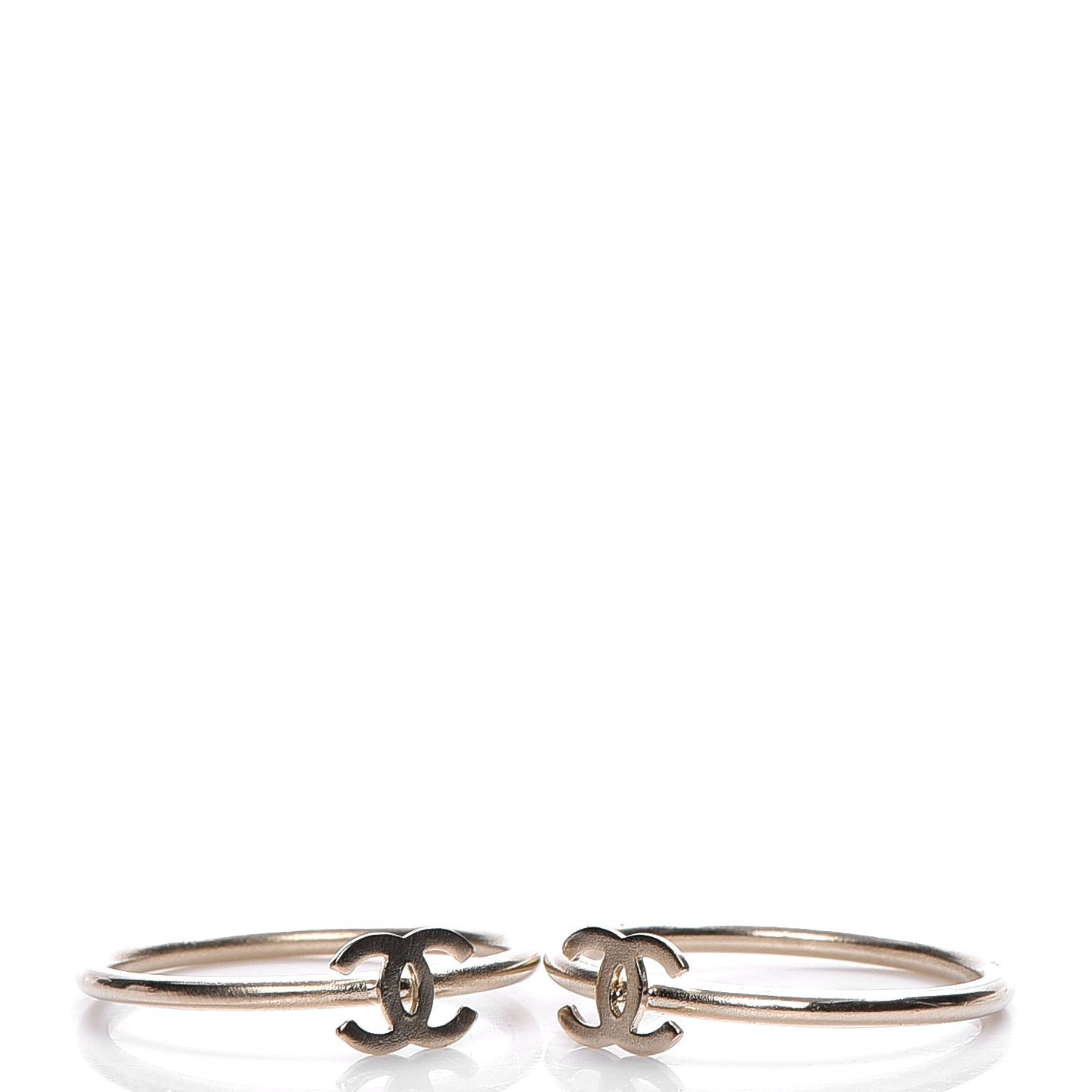 Enamel Camellia CC Stackable Ring Set 5 6