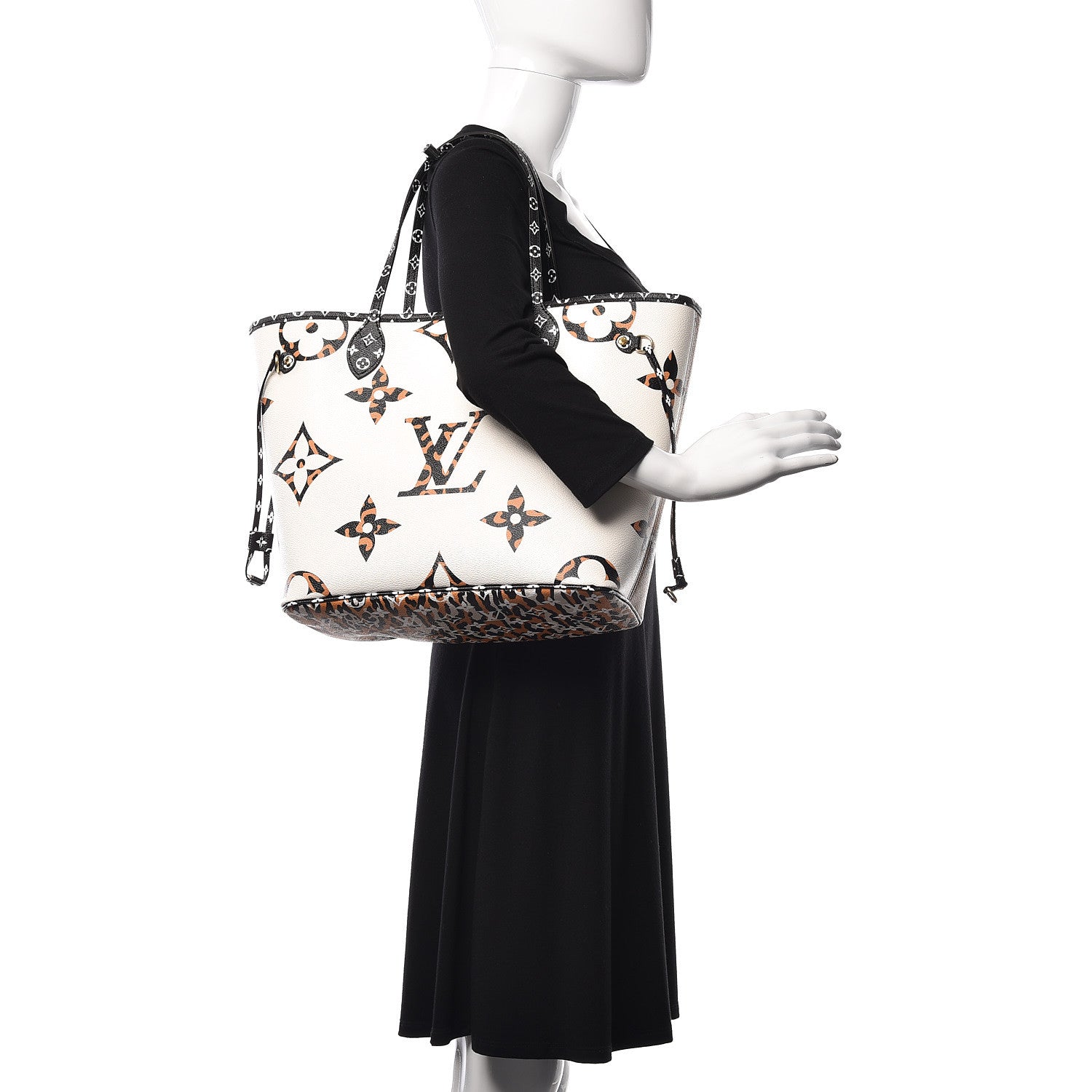 Louis Vuitton Monogram Giant Jungle Neverfull MM Ivory 2 of 10