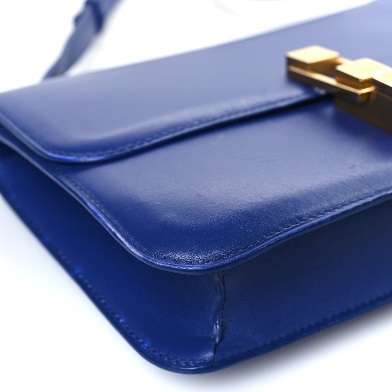 Saint Laurent Smooth Calfskin Carre Satchel Royal Blue 8 of 10