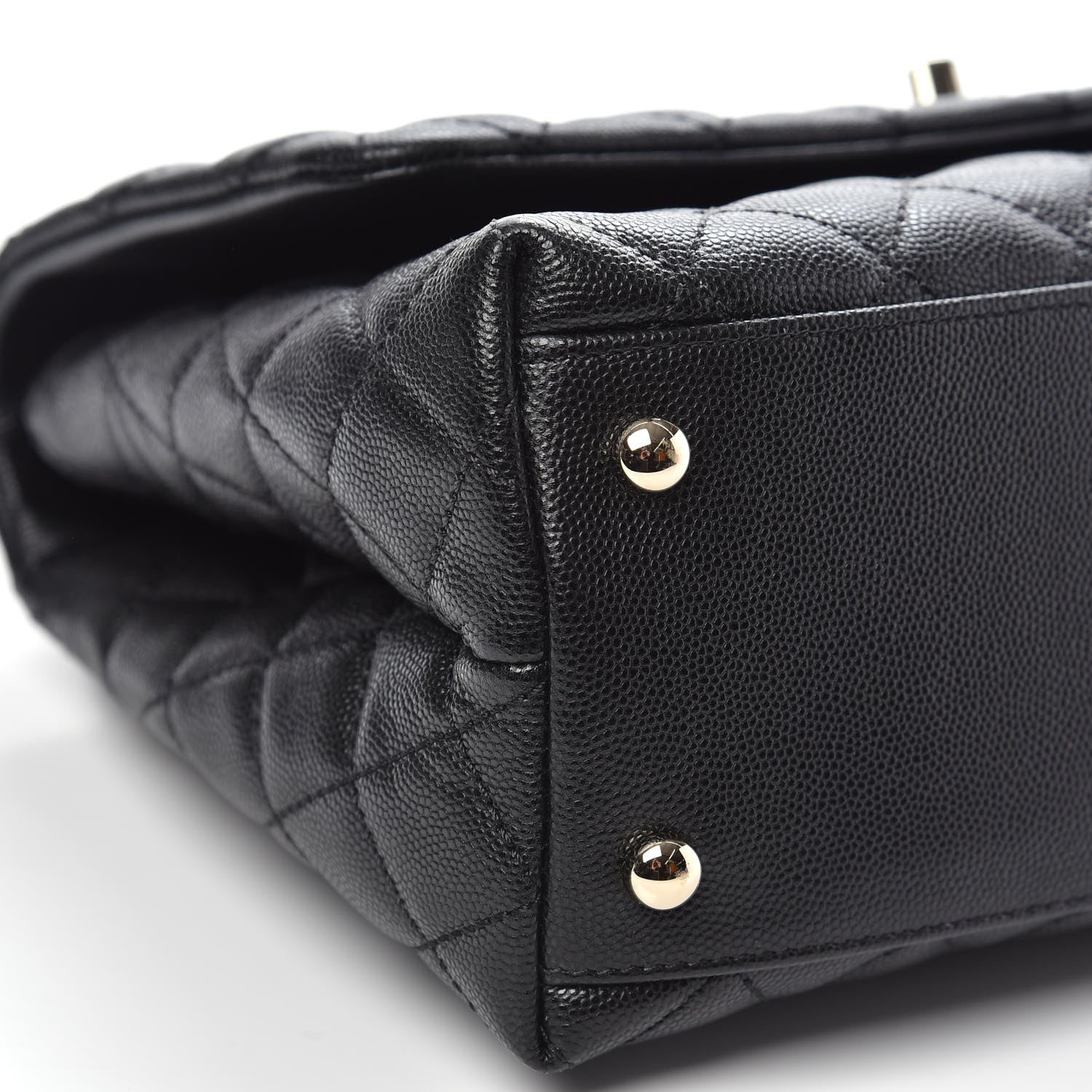 Chanel Caviar Quilted Small Coco Handle Flap Black 9 of 11