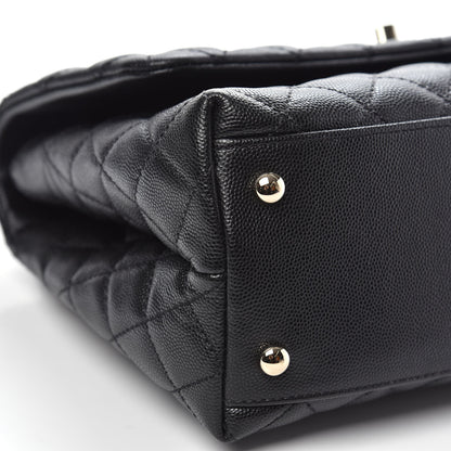 Chanel Caviar Quilted Small Coco Handle Flap Black 9 of 11