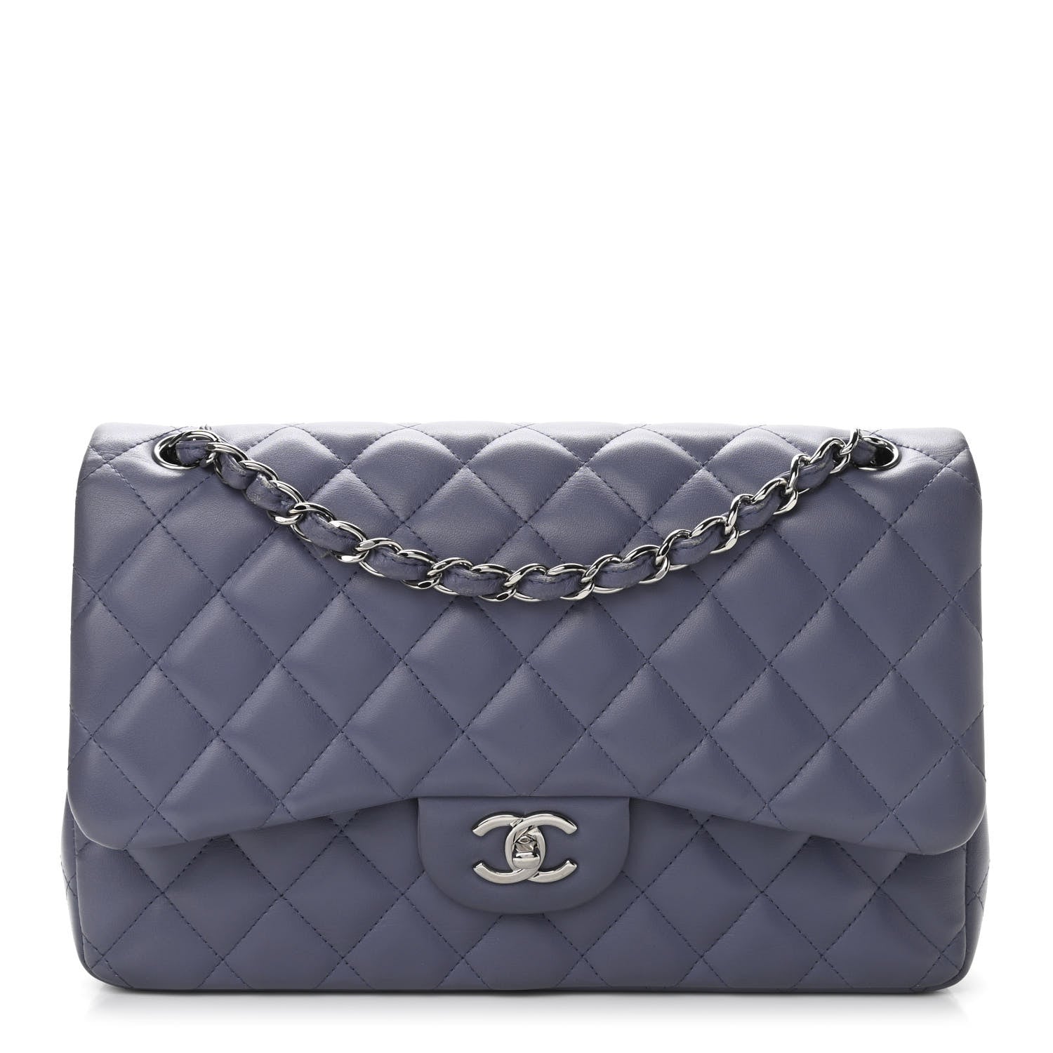 Chanel Lambskin Quilted Jumbo Double Flap Light Purple 1 of 11