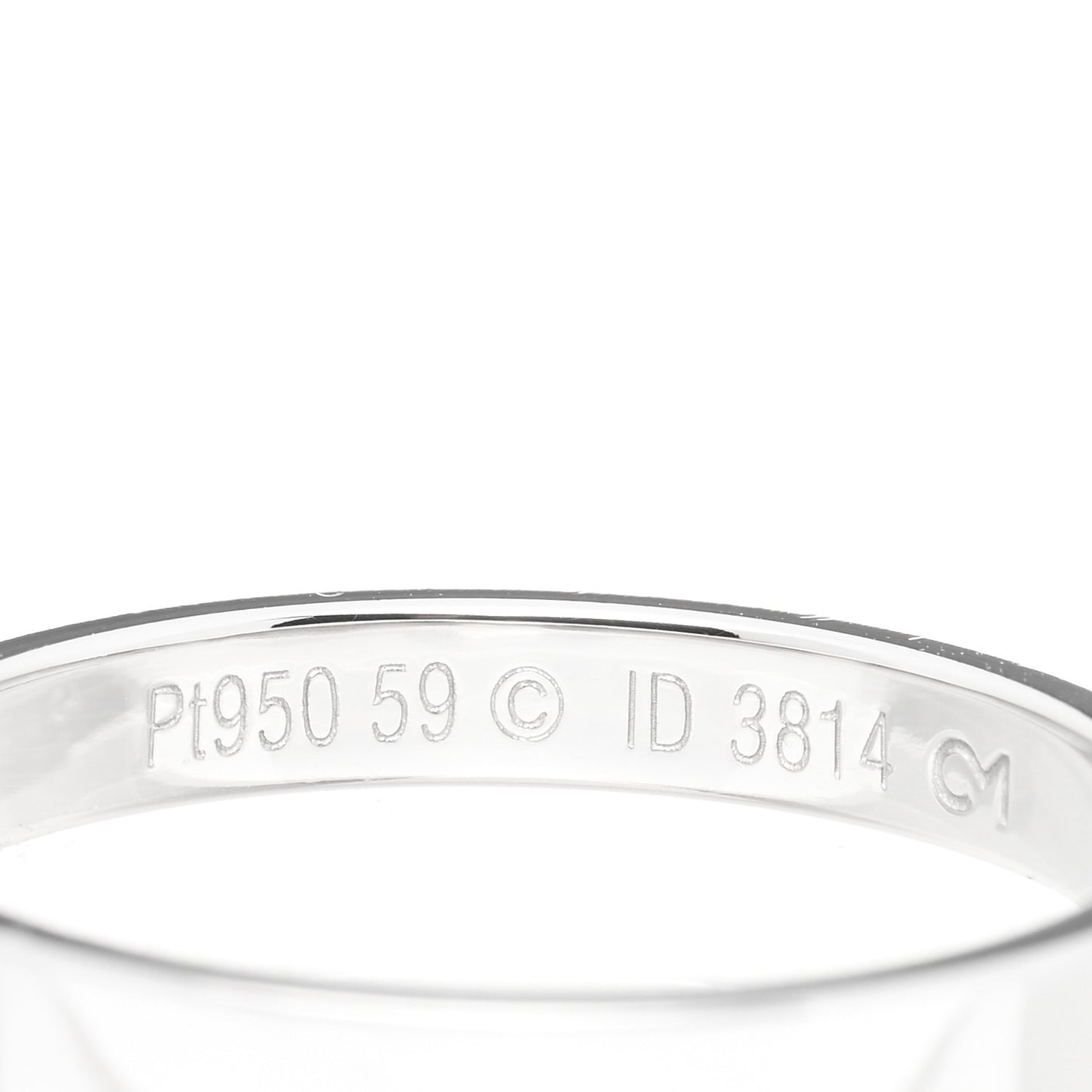 Platinum 3mm C De Cartier Wedding Band Ring 59 8.75