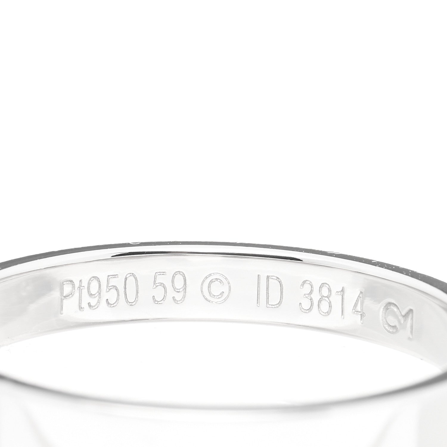 Cartier Platinum 3mm C De Cartier Wedding Band Ring 59 8.75 4 of 5