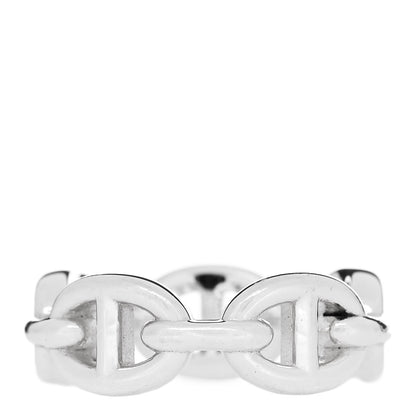 Hermes Sterling Silver PM Chaine d'Ancre Enchainee Band Ring 51 5.75 3 of 9