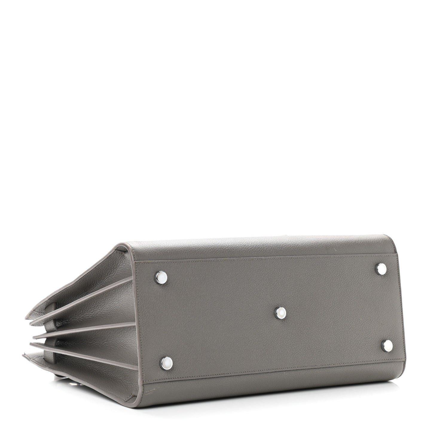 Grained Calfskin Small Sac De Jour Grey