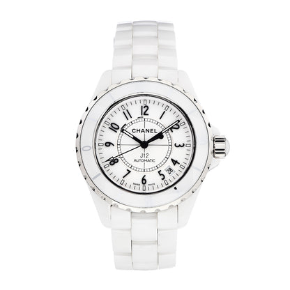 Chanel Stainless Steel Ceramic 38mm J12 Automatic Watch White 1 of 8